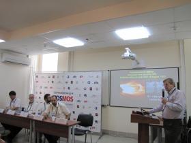  Mikhail Panasyuk, SINP Director, at the COSPAR-2014 press-conference. ...